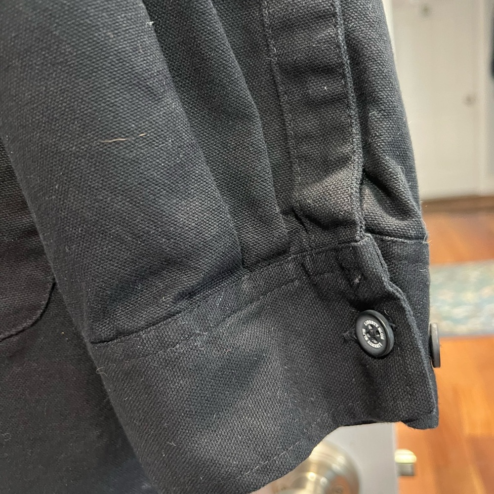 Liberty Blues Men's Black Shirt Jacket Unlined Cotton Twill 5 XL Tall - Picture 7 of 11